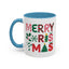 Christmas Mug - Merry Christmas Red Green & Gold Decorative Text
