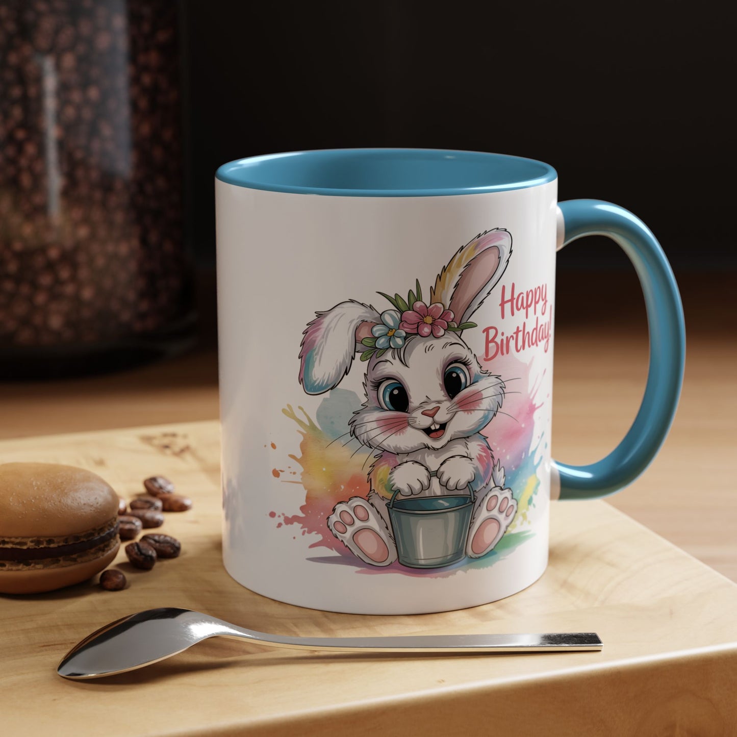 Birthday Mug - Happy Birthday Cute Bunny