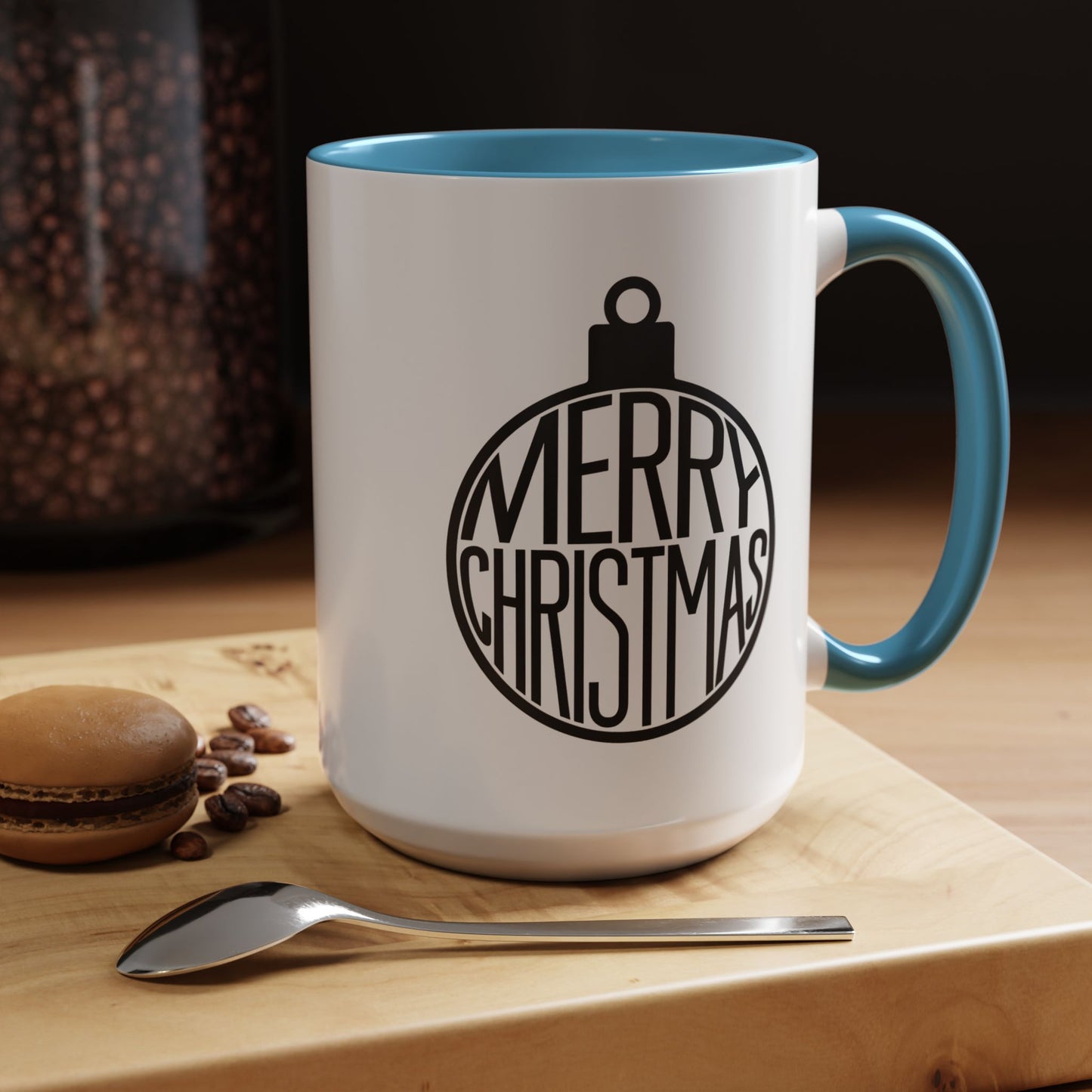 Christmas Mug - Merry Christmas Black Text Ornament