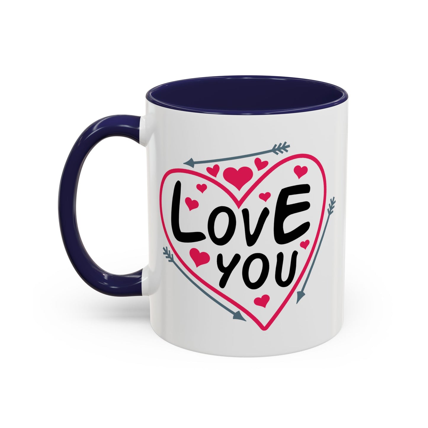 Valentine's Day Mug - Love You Heart Arrows