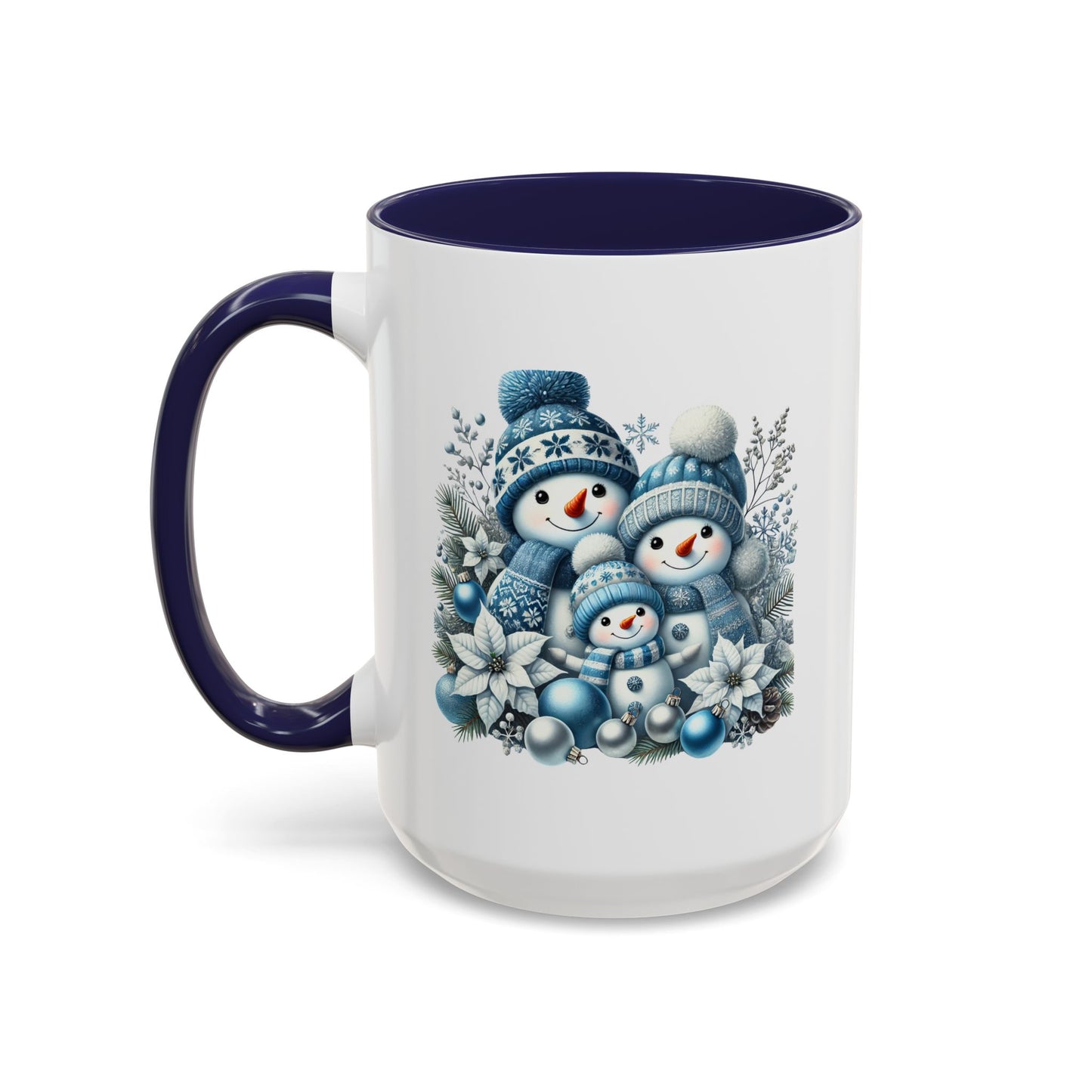 Christmas Mug - Blue Snowman Family
