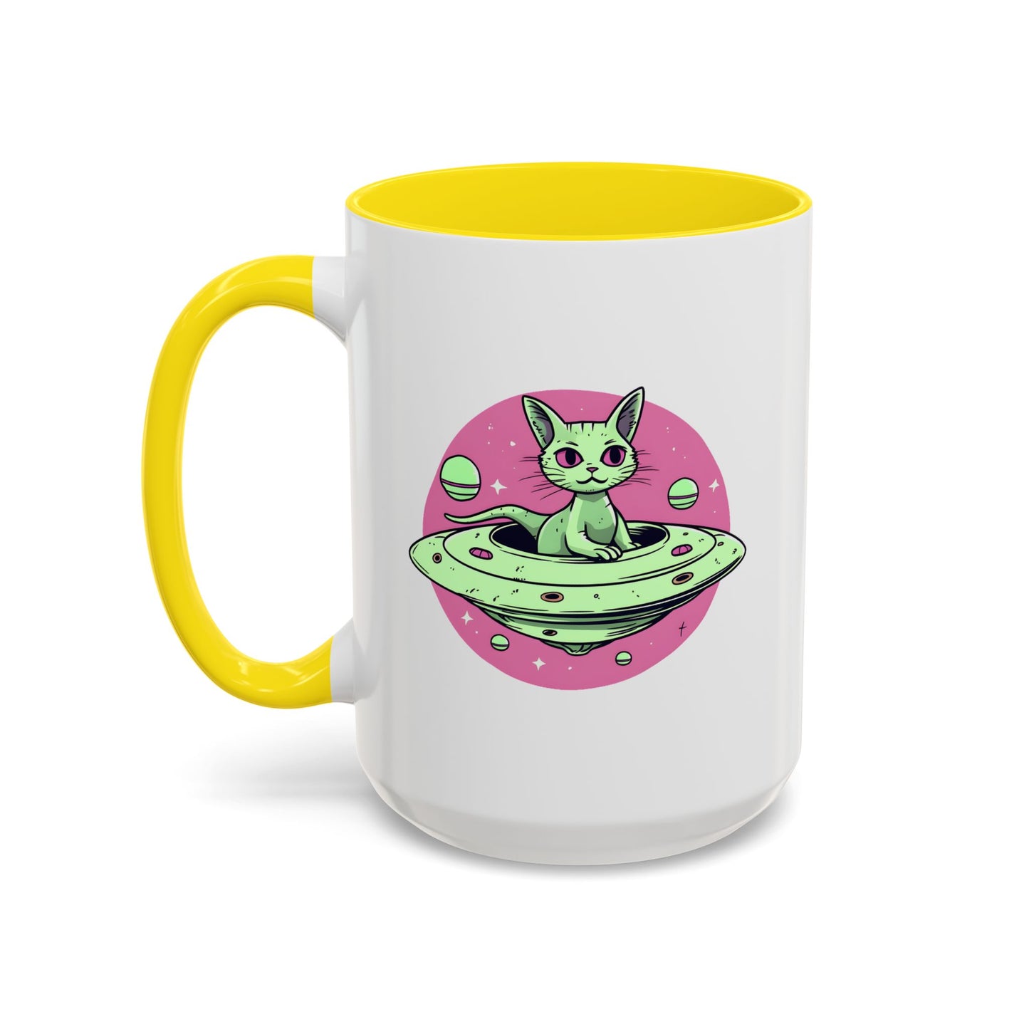 Alien Mug - Flying Saucer Cat