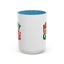 Christmas Mug - Green & Red Text Santa Presents