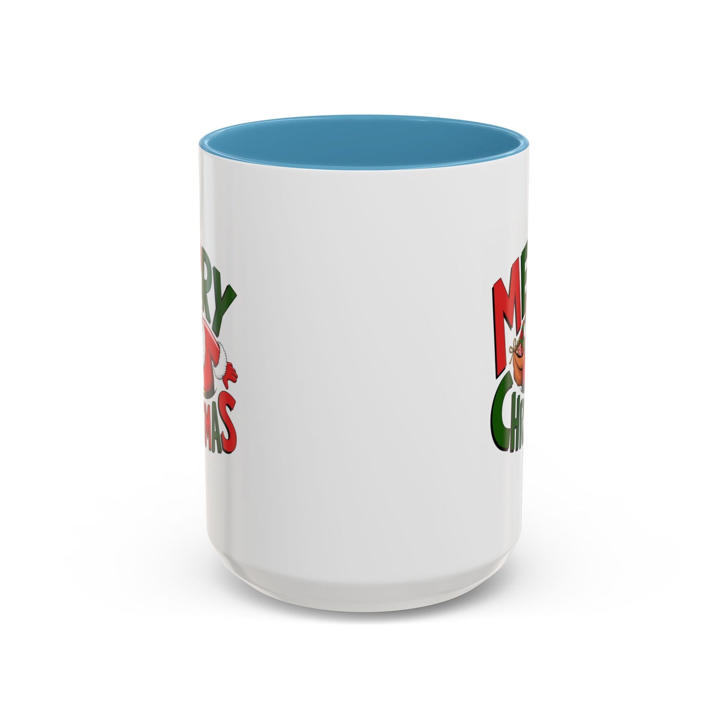 Christmas Mug - Green & Red Text Santa Presents