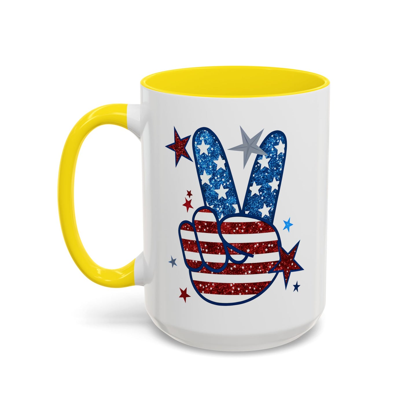 4th of July Mug - America Peace Sign