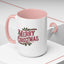 Christmas Mug - Merry Christmas Maroon & Green Text Decorations