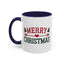 Christmas Mug - Merry Christmas Red & Green Text Heart Arrow Trees