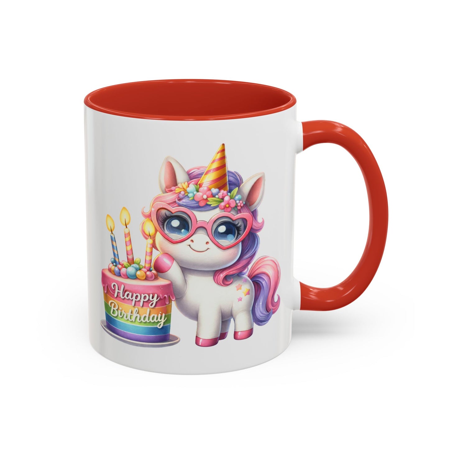 Birthday Mug - Unicorn Candles