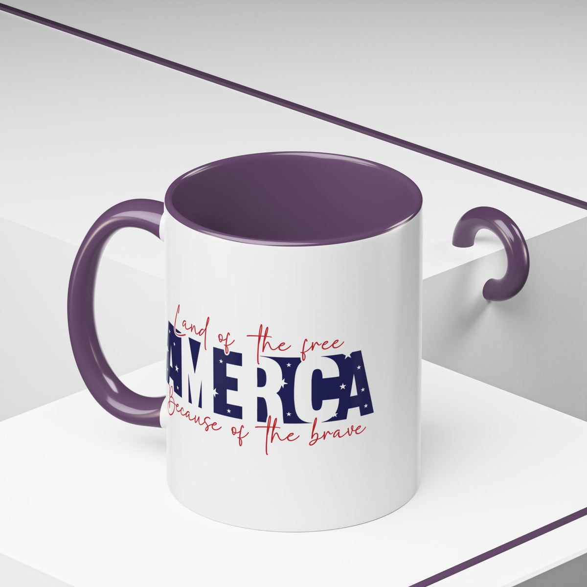 4th of July Mug - American Land of the Free Stars