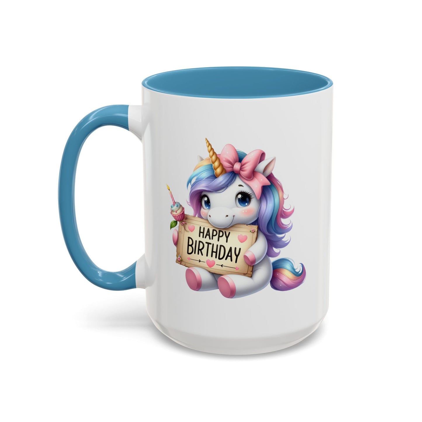 Birthday Mug - Girl Unicorn Happy Birthday Sign