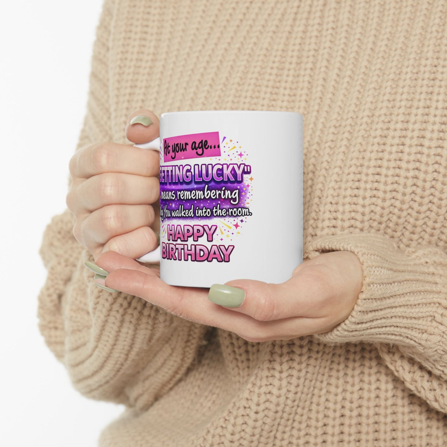 Birthday Mug - At Your Age Getting Lucky Female
