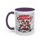 Christmas Mug - Merry Christmas Red Text Puppy Green & Red Top