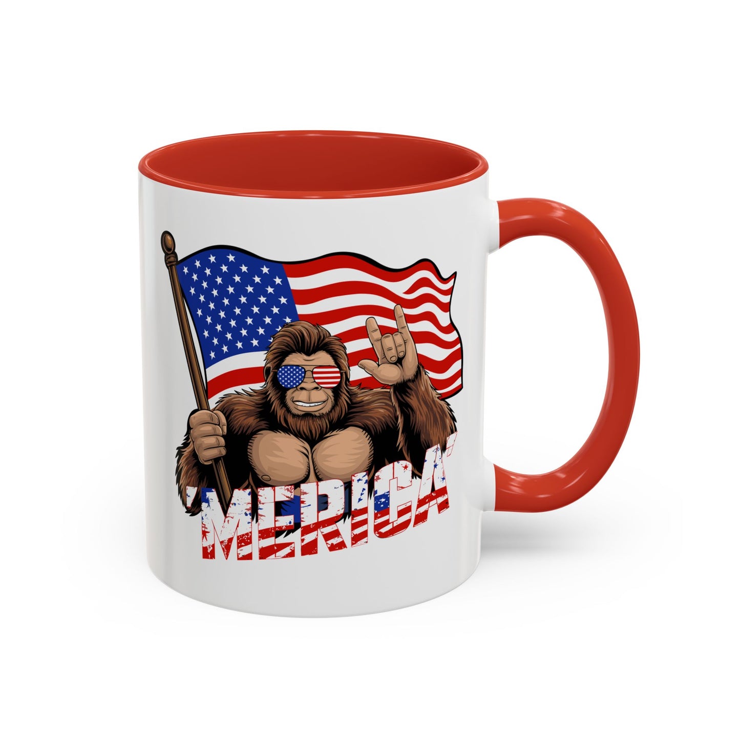 4th of July Mug - Bigfoot USA Flag