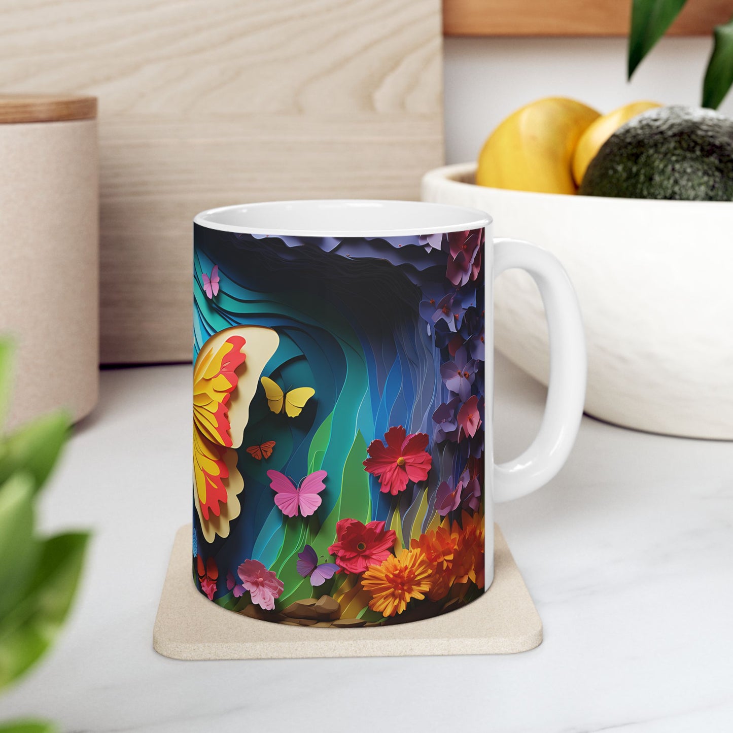 Artistic Mug - Colorful Butterflies 3