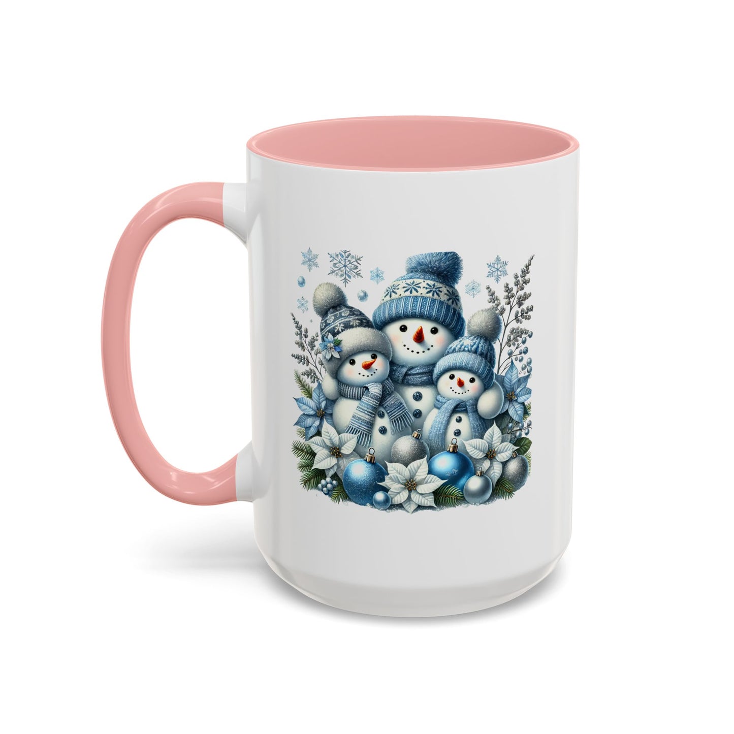 Christmas Mug - Blue Snowman Family