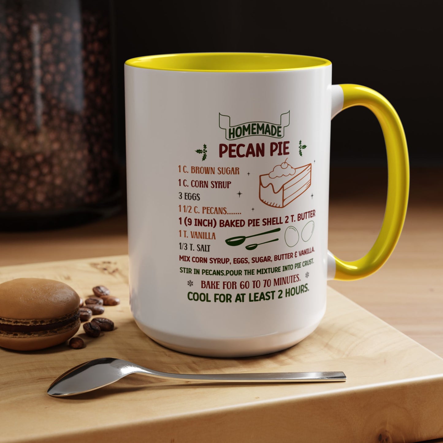Christmas Mug - Homemade Pecan Pie Recipe