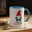 Christmas Mug - Merry Christmas Green & Red Text Gnome Candy Cane
