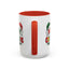 Christmas Mug - Merry Christmas Red Yellow & Green Text Green & Red Hat