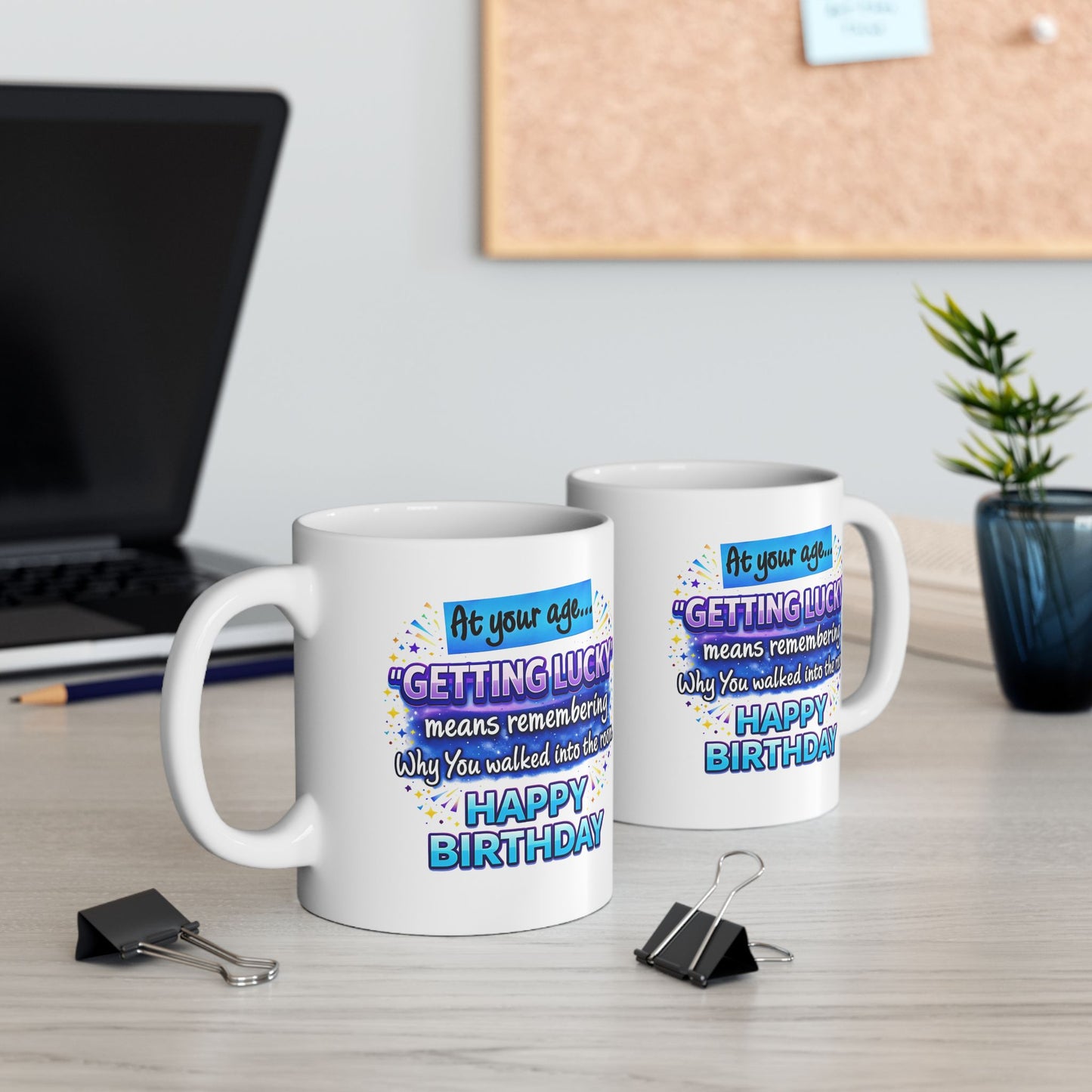 Birthday Mug - At Your Age Getting Lucky Male