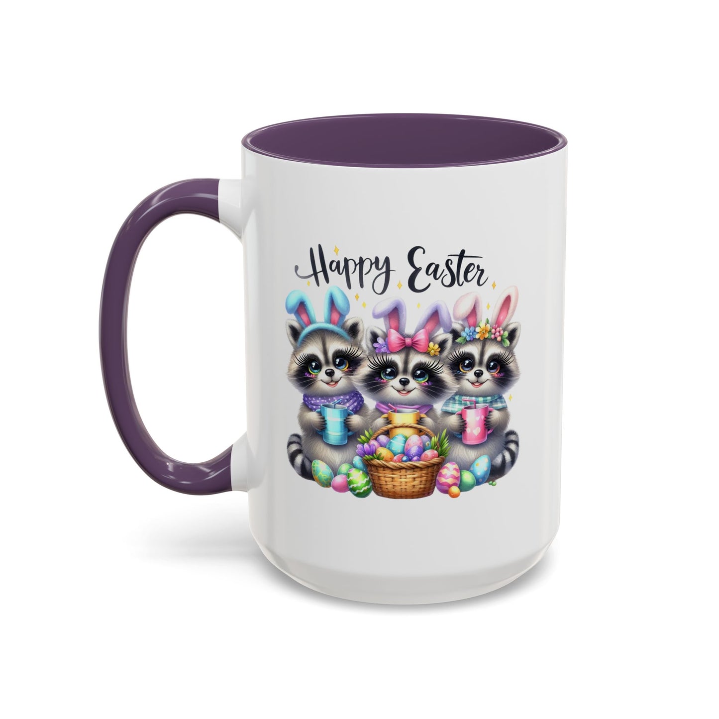 Easter Mug - Happy Easter Racoons