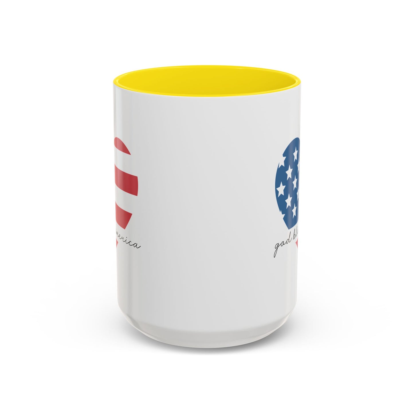 4th of July Mug - God Bless America Flag Heart
