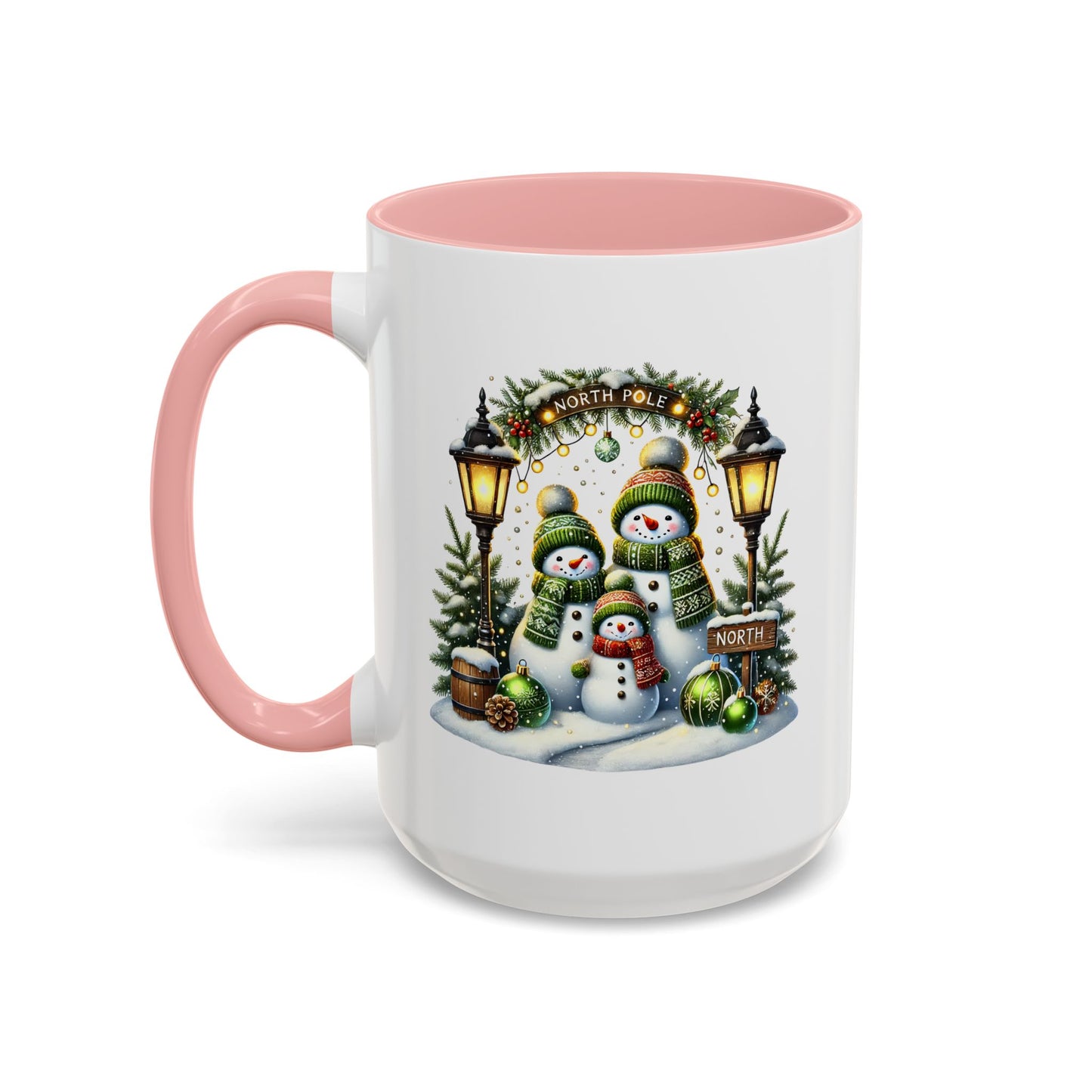 Christmas Mug - Green Snowman Family