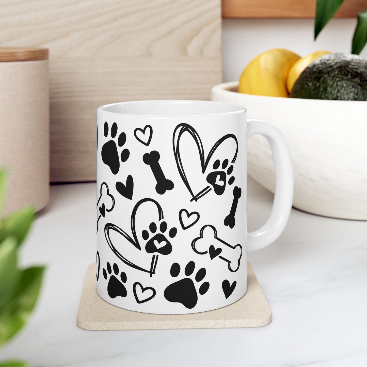 Animal Mug - Dog Paws & Bones