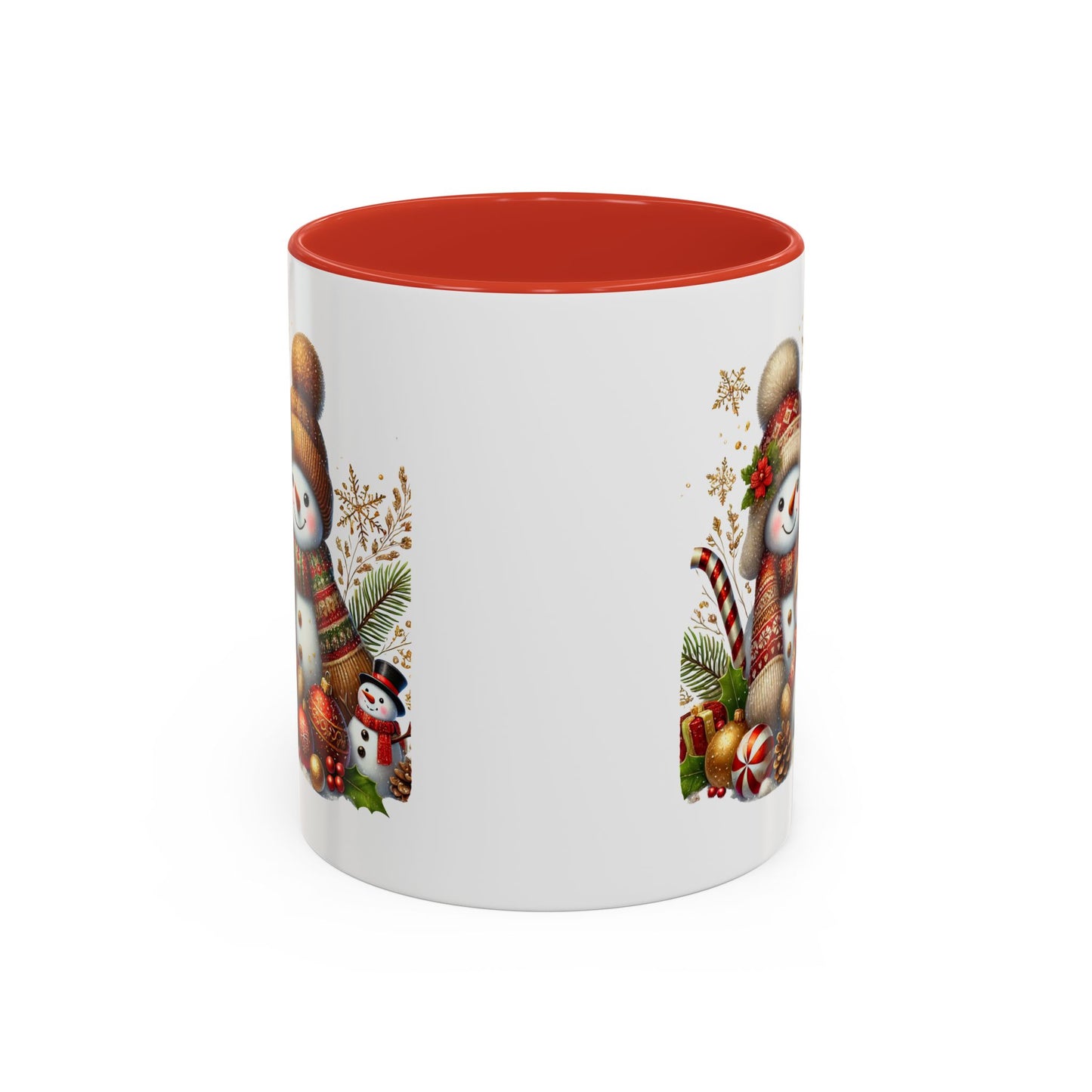 Christmas Mug - Gold Snowman Family