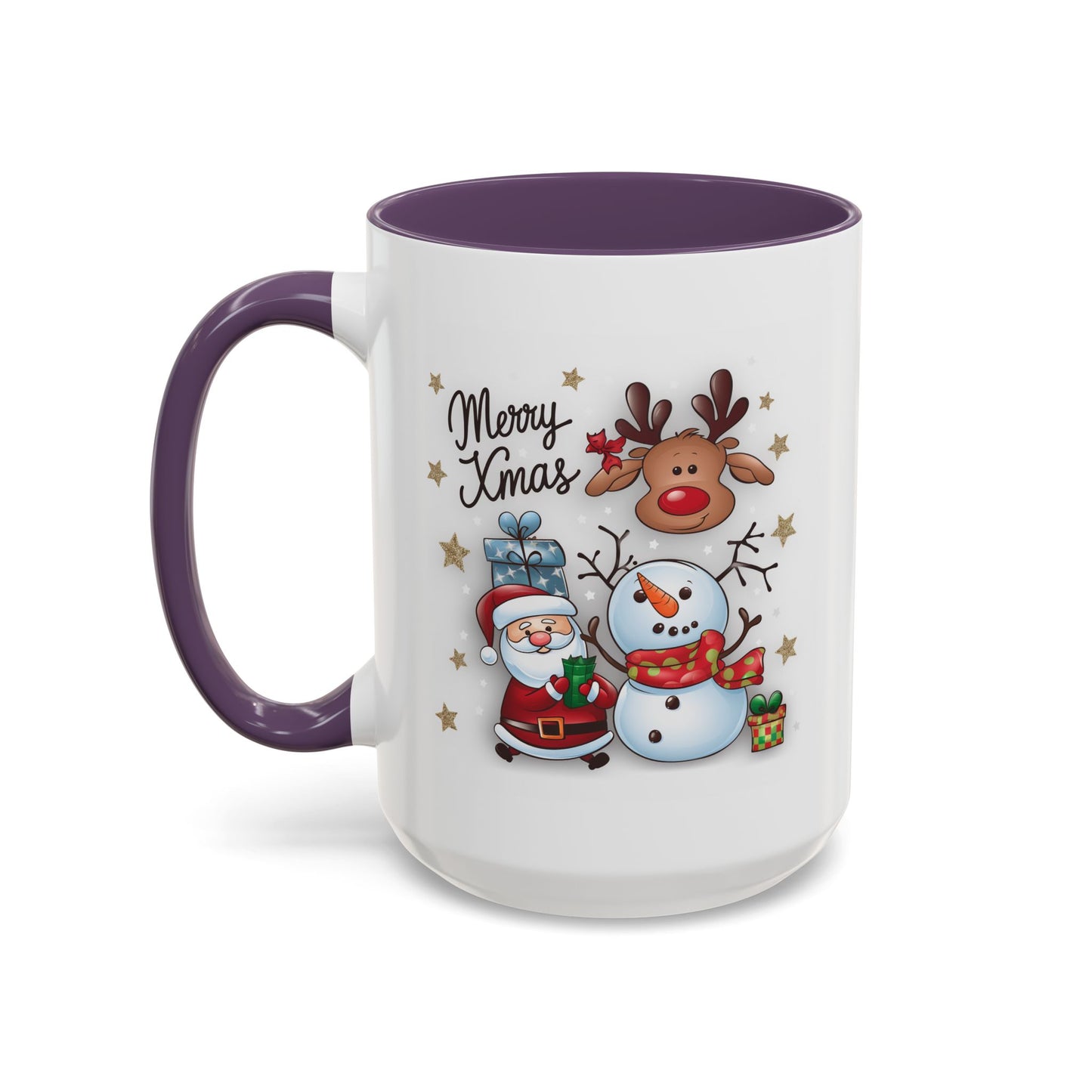 Christmas Mug - Merry Xmas Santa Snowman Reindeer