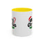 Christmas Mug - Merry Christmas Black Text Hat Candy Cane Mistletoe