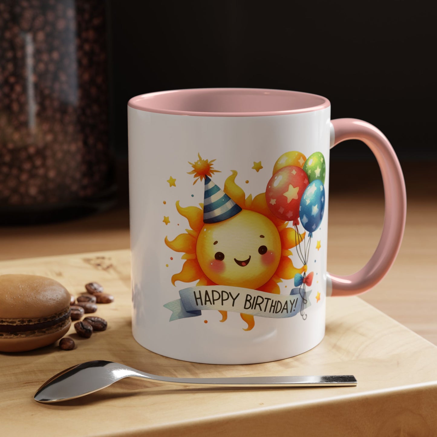 Birthday Mug - Happy Birthday Sun & Balloons