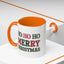 Christmas Mug - Ho Ho Ho Merry Christmas Green & Red Text 2