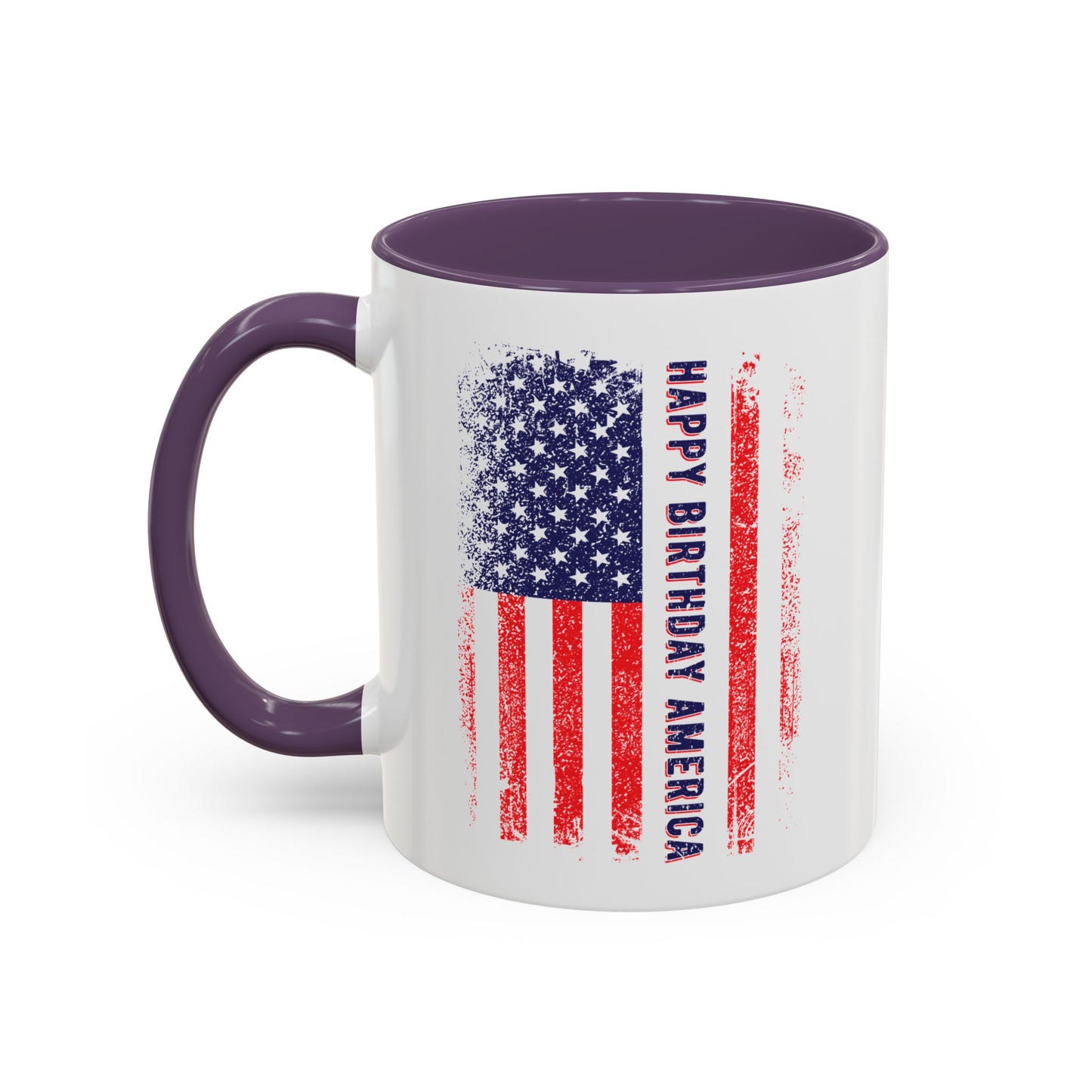 4th of July Mug - Happy Birthday America Flag