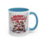 Christmas Mug - Merry Christmas Red Text Puppy Green & Red Top