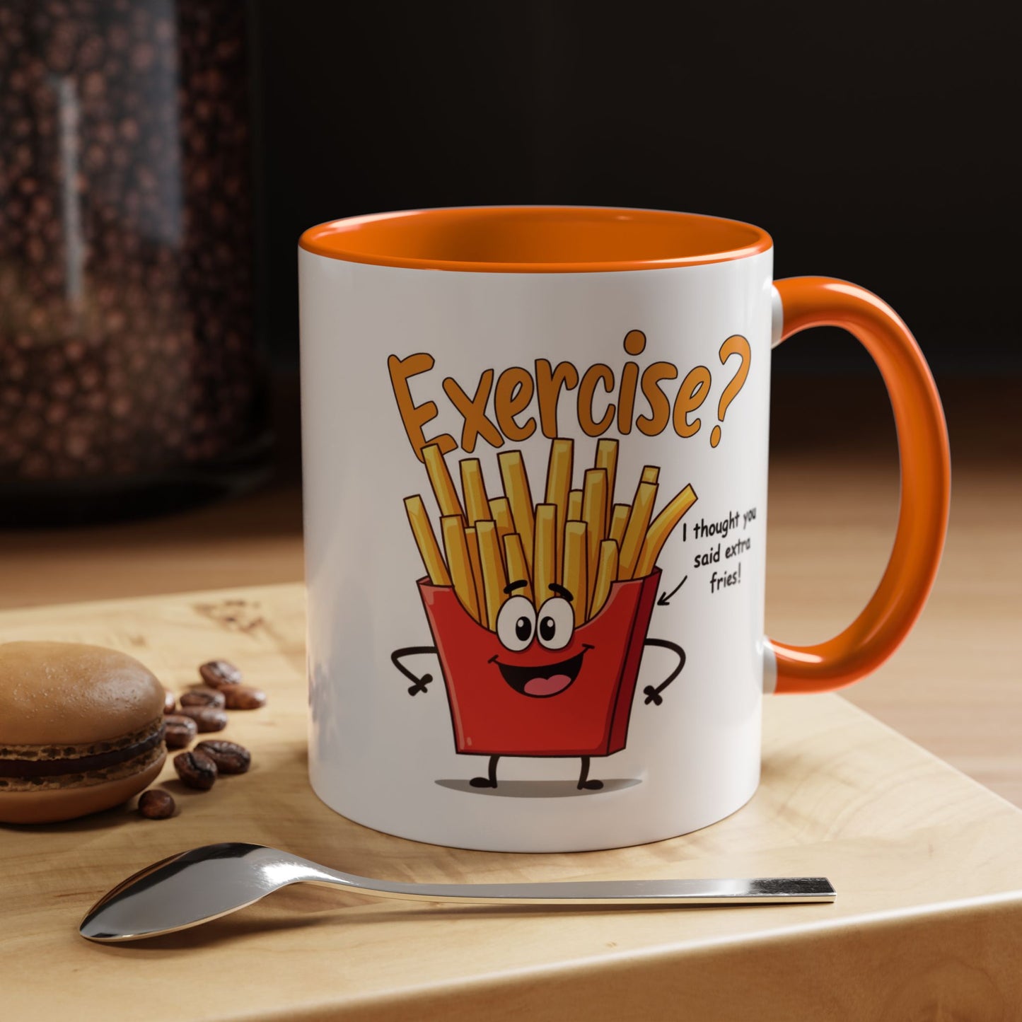 Humor Mug - Exercise I Thought You Said Extra Fries