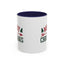 Christmas Mug - Merry Christmas Red & Green Text Heart Arrow Trees