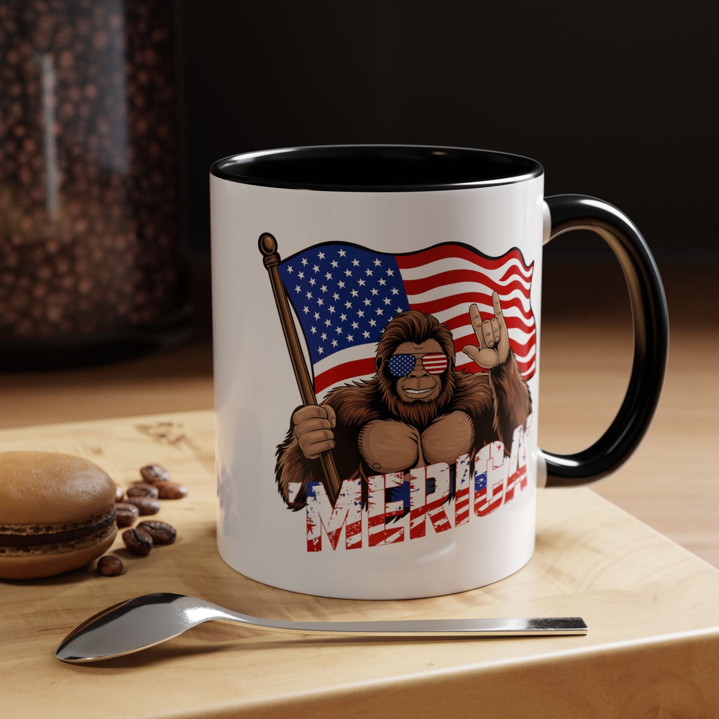 4th of July Mug - Bigfoot USA Flag