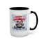Christmas Mug - Merry Christmas Red Text Puppy Green Top 2
