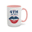 4th of July Mug - Happy 4th of July Flag Lips
