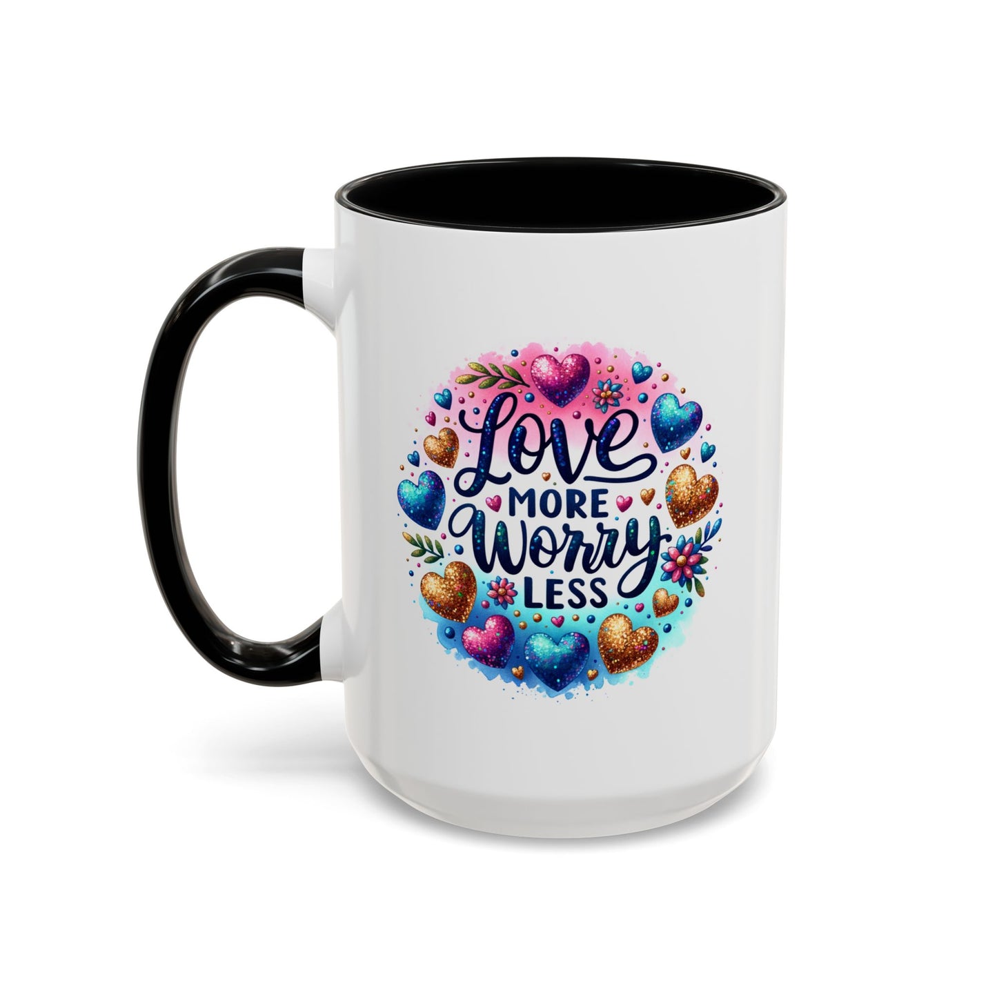 Wellness Mug - Love More Worry Less Circle