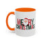 Christmas Mug - Merry Christmas Green & Red Text Santa