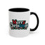 Christmas Mug - Merry Christmas White Red & Blue Text