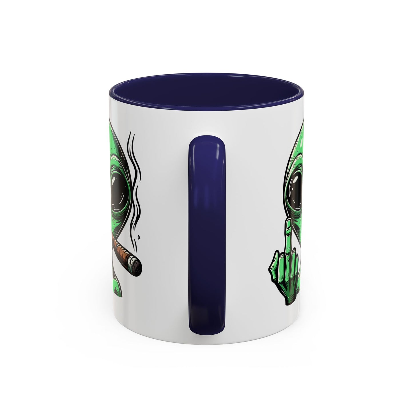 Adult Mug - Green Alien Fuck You Human