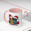 Christmas Mug - Merry Christmas Red Yellow & Blue Text Red Hats