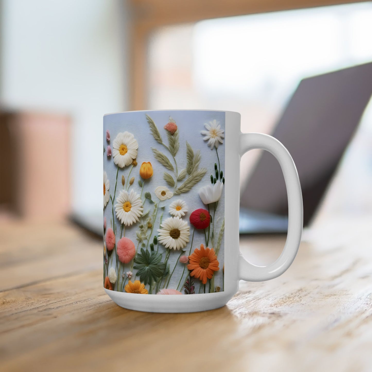 Artistic Mug - Felted Flowers 3