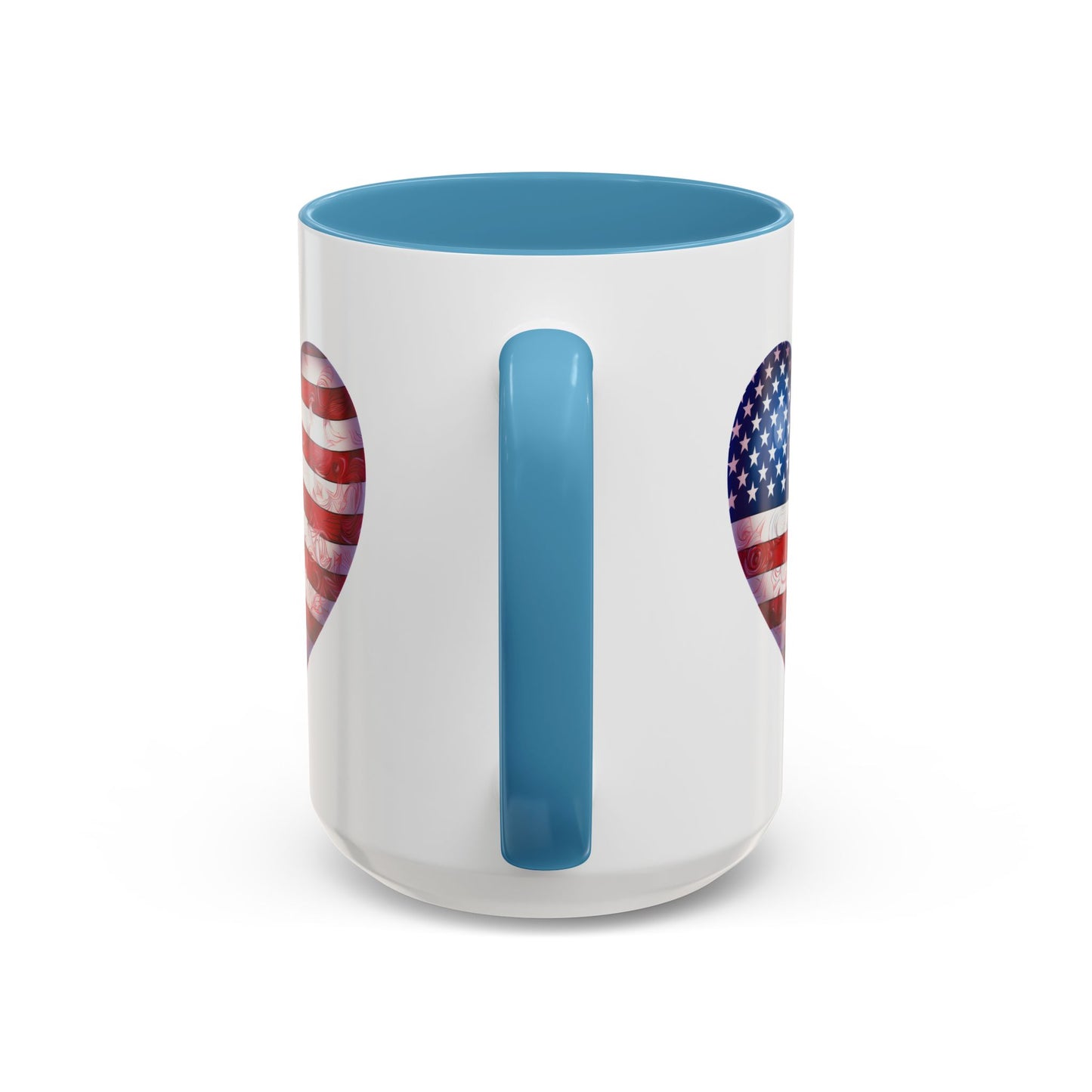 4th of July Mug - Heart American Flag