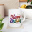 Birthday Mug - Happy Birthday Balloon Text