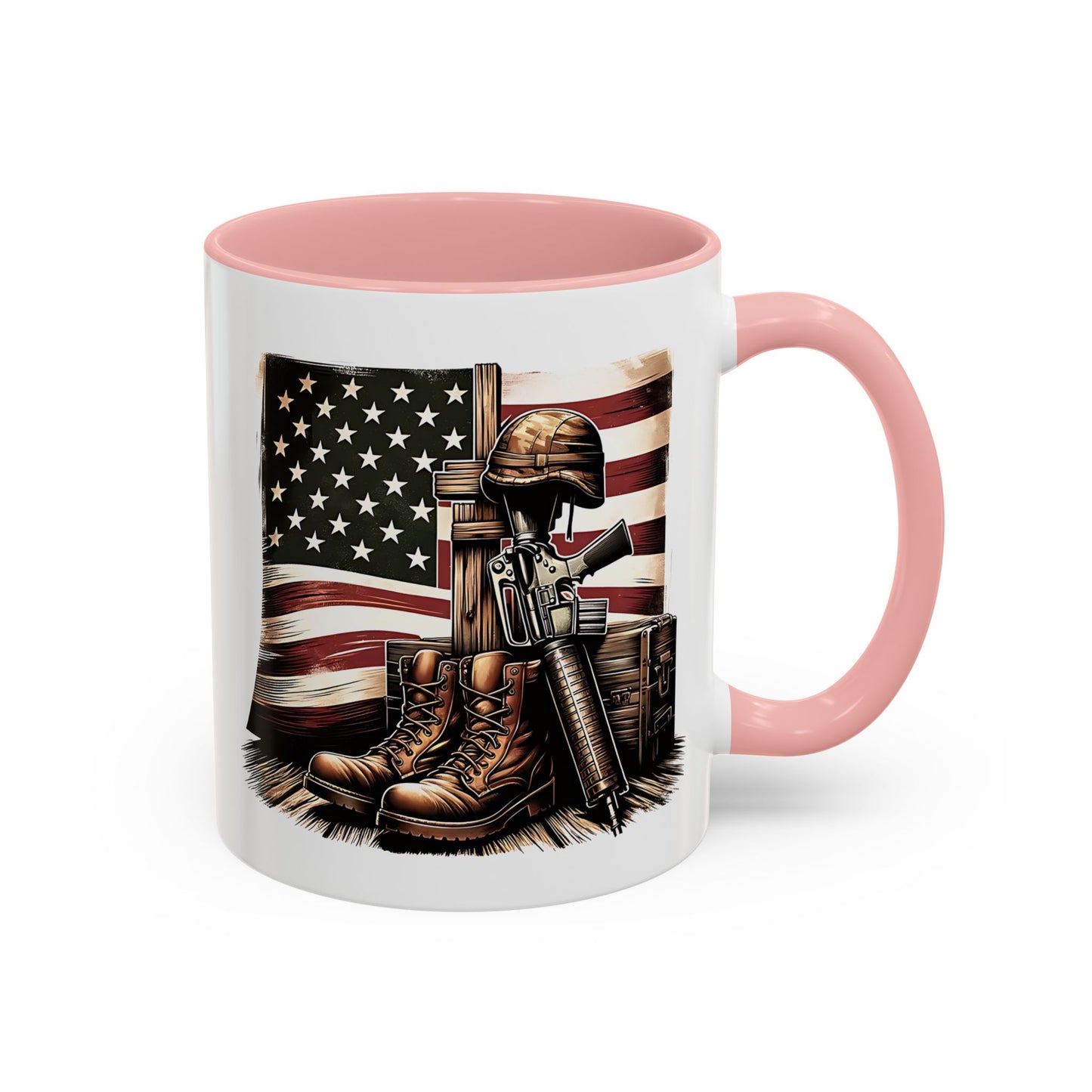 4th of July Mug - Fallen Soldier Boots Flag 3