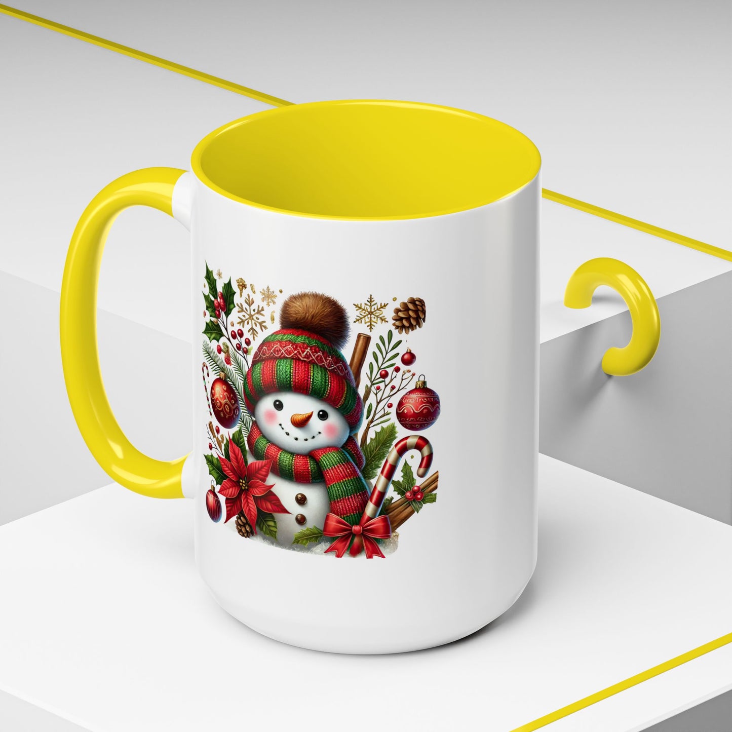 Christmas Mug - Red and Green Snowman