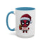 Christmas Mug - Merry Christmas Red Text Superhero